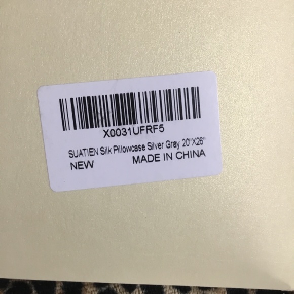 NEW Silver Gray Silk Pillowcase for Hair and Skin -Standard Size 20"X 26" - Picture 4 of 4